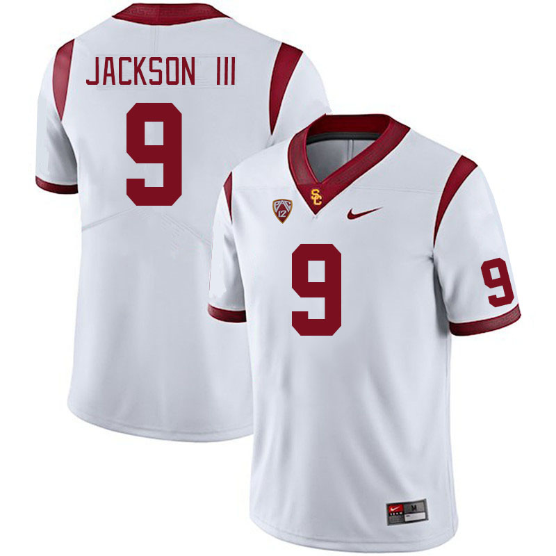 Men #9 Michael Jackson III USC Trojans College Football Jerseys Stitched Sale-White - Click Image to Close